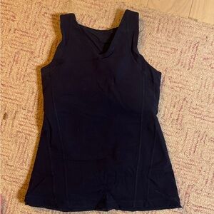 Lululemon Sleeveless navy Tank w build in bra